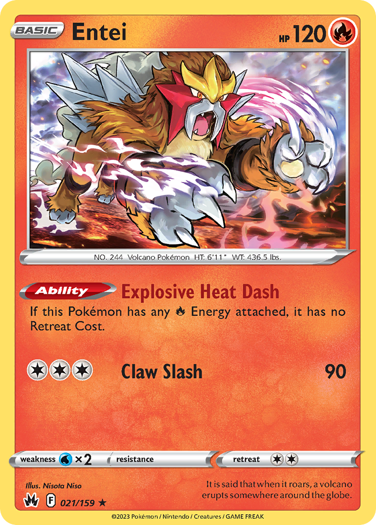 Entei — SWSH: Crown Zenith #021/159