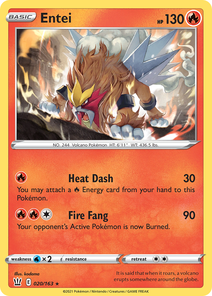 Entei — SWSH05: Battle Styles #020/163
