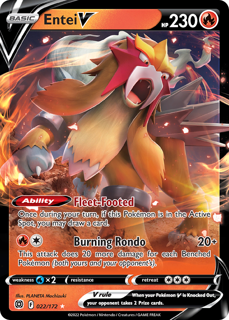 Entei V — SWSH09: Brilliant Stars #022/172