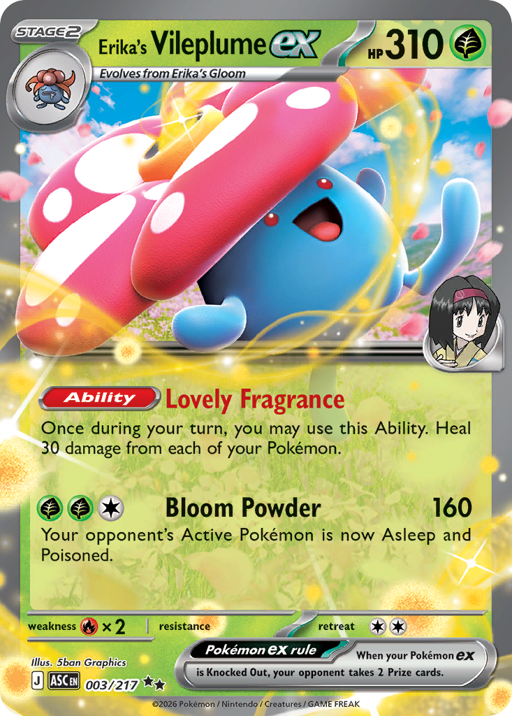 Erika's Vileplume ex — ME: Ascended Heroes #003/217