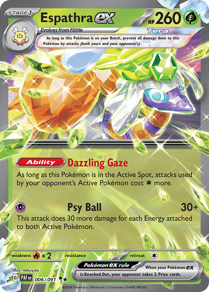 Espathra ex — SV: Paldean Fates #006/091