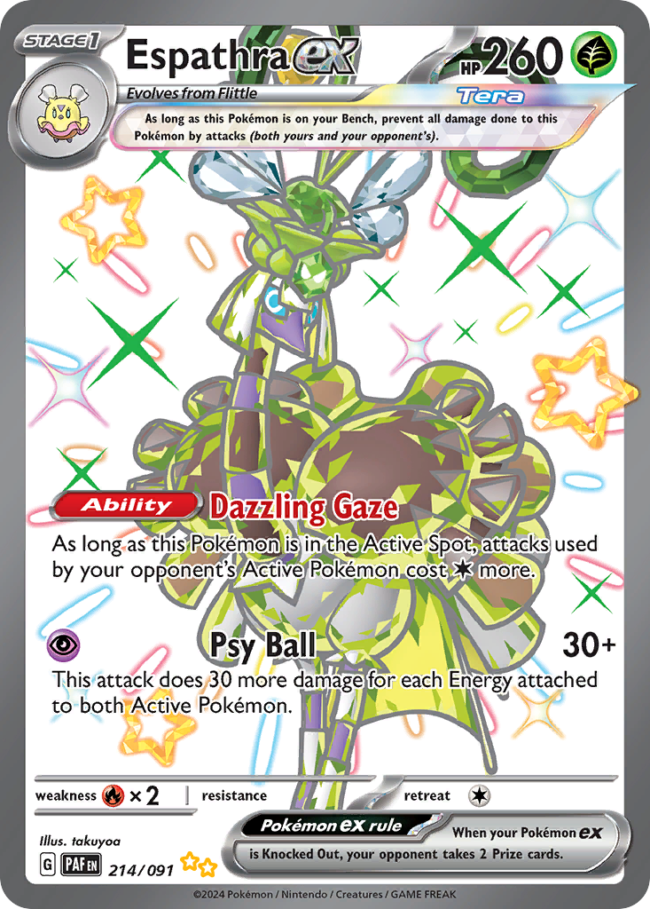 Espathra ex — SV: Paldean Fates #214/091