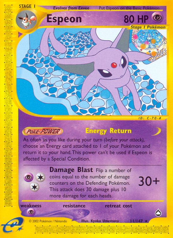 Espeon — Aquapolis #011/147