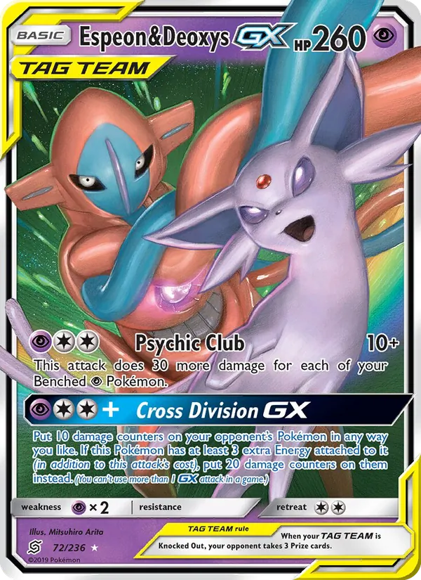 Espeon & Deoxys GX — SM - Unified Minds #72/236