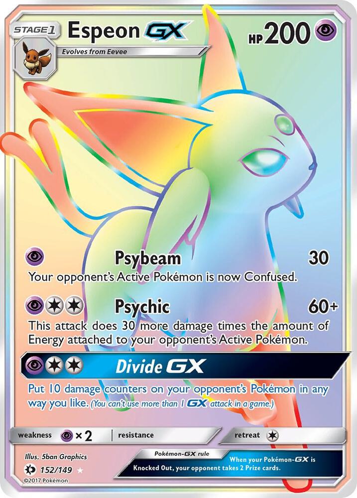 Espeon GX (Secret) — SM Base Set #152/149