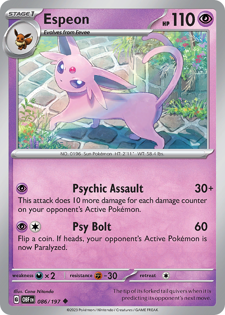 Espeon — SV03: Obsidian Flames #086/197