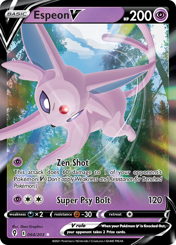 Espeon V — SWSH07: Evolving Skies #064/203