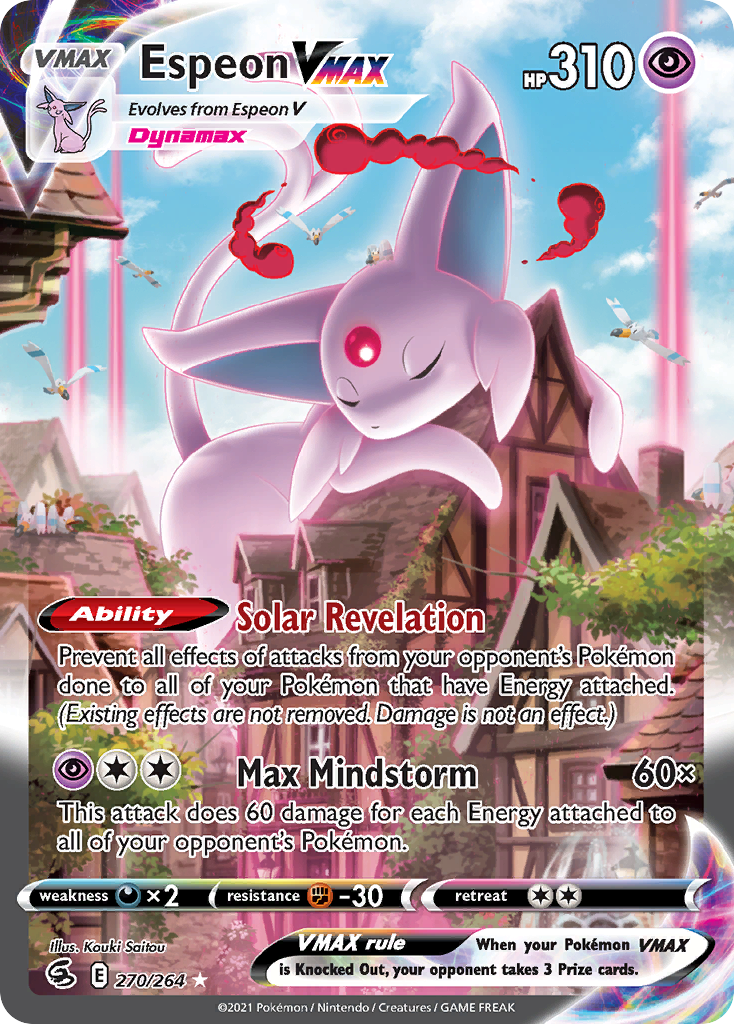 Espeon VMAX (Alternate Art Secret) — SWSH08: Fusion Strike #270/264