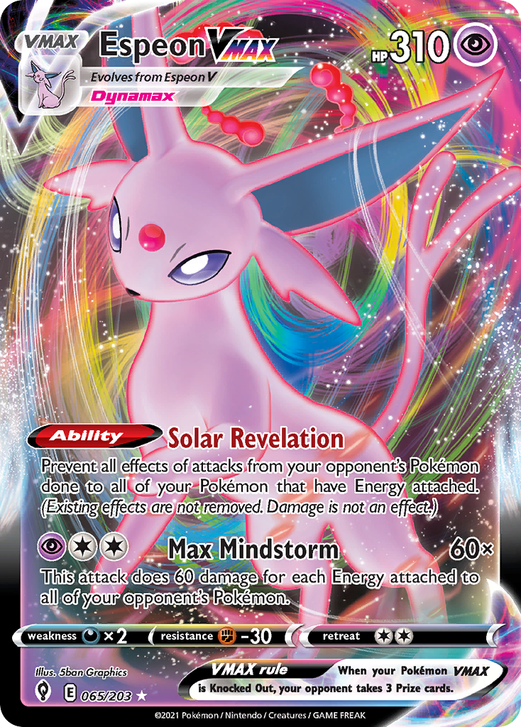 Espeon VMAX — SWSH07: Evolving Skies #065/203