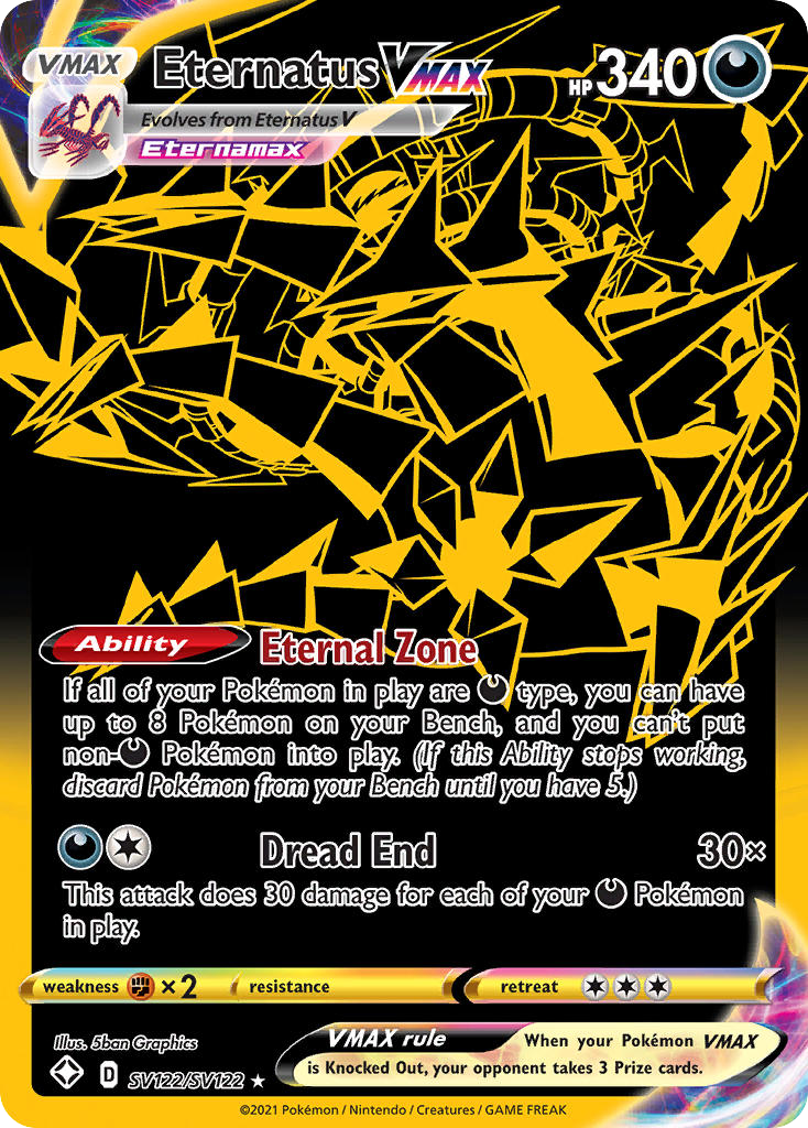Eternatus VMAX — Shining Fates: Shiny Vault #SV122/SV122