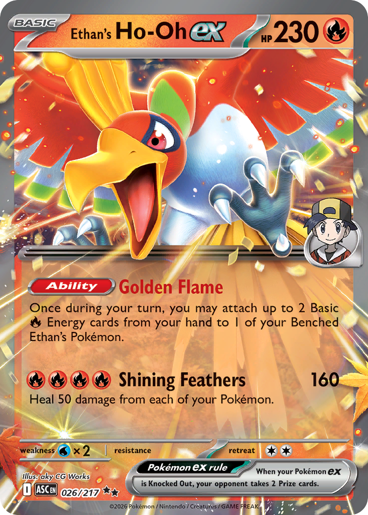 Ethan's Ho-Oh ex — ME: Ascended Heroes #026/217