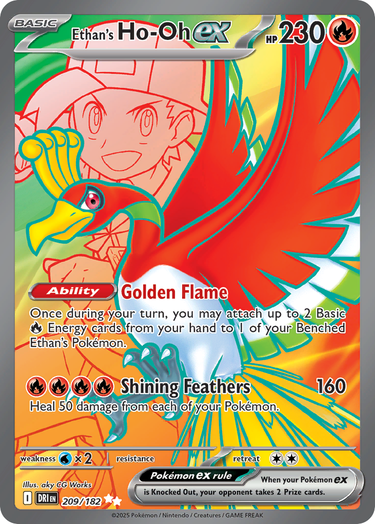 Ethan's Ho-Oh ex — SV10: Destined Rivals #209/182