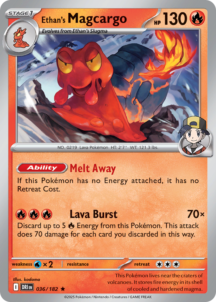 Ethan's Magcargo — SV10: Destined Rivals #036/182