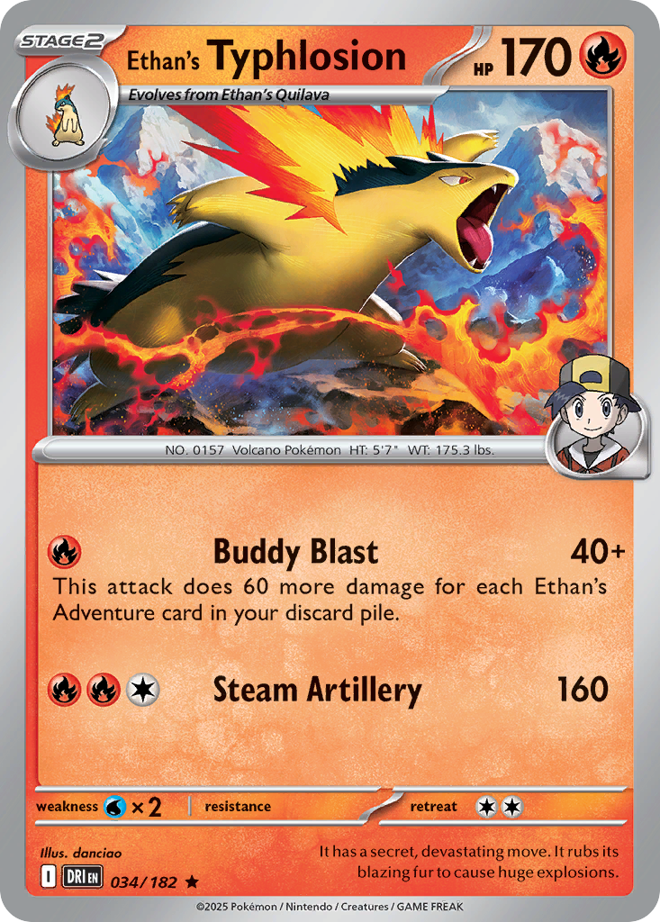 Ethan's Typhlosion — SV10: Destined Rivals #034/182