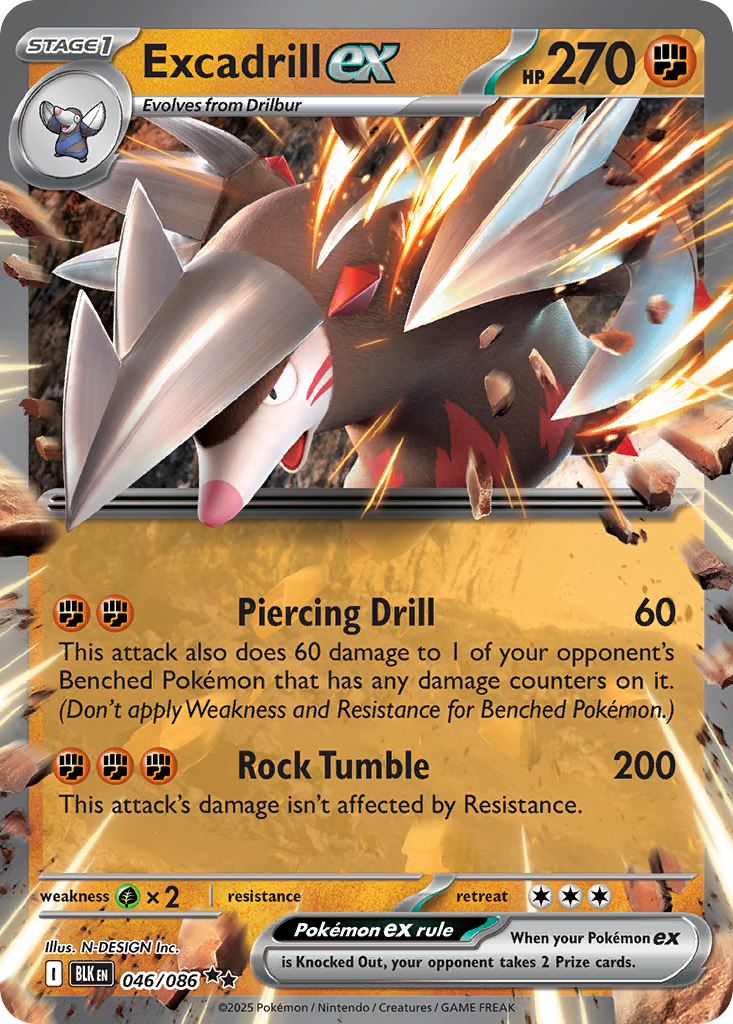 Excadrill ex — SV: Black Bolt #046/086