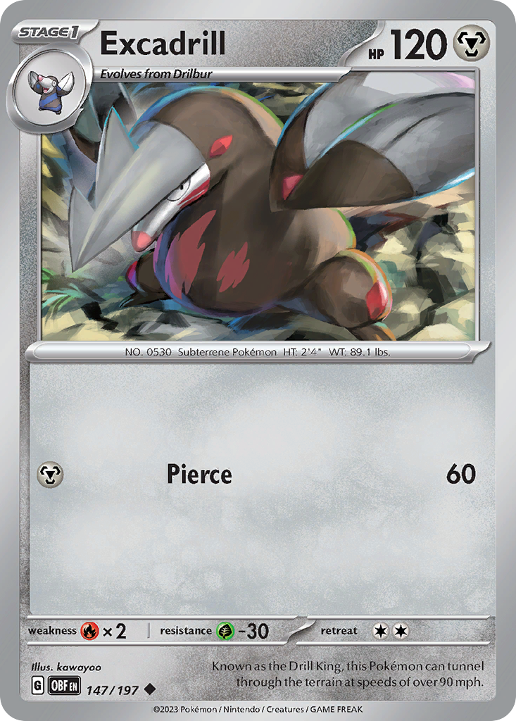 Excadrill — SV03: Obsidian Flames #147/197