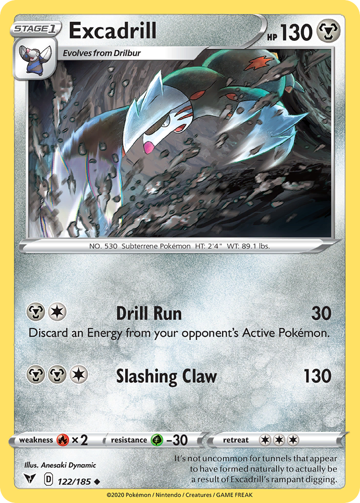 Excadrill — SWSH04: Vivid Voltage #122/185