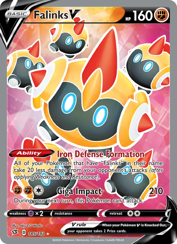 Falinks V (Full Art) — SWSH02: Rebel Clash #185/192