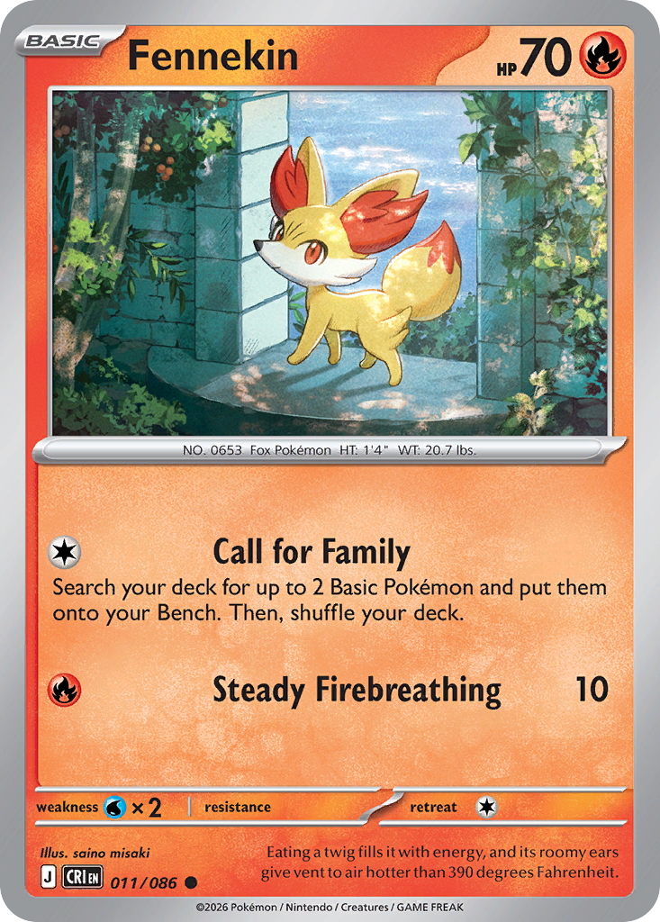 Fennekin — ME04: Chaos Rising #011/086