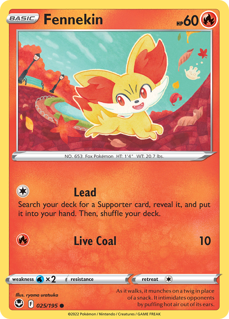 Fennekin — SWSH12: Silver Tempest #025/195