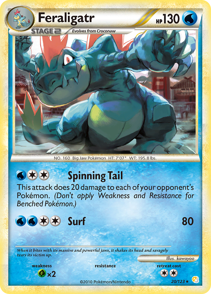 Feraligatr — HeartGold SoulSilver #20/123