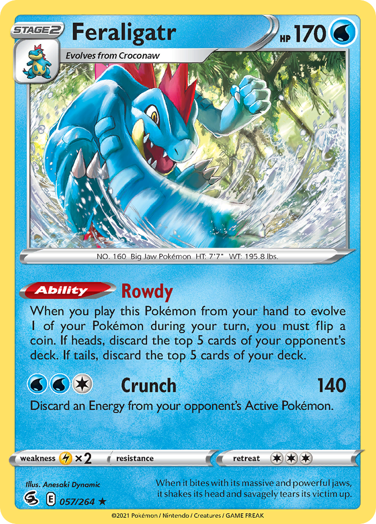 Feraligatr — SWSH08: Fusion Strike #057/264