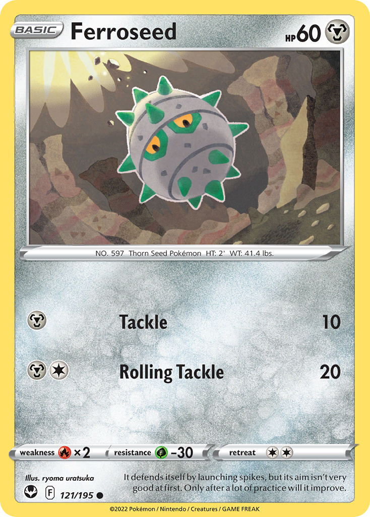 Ferroseed — SWSH12: Silver Tempest #121/195