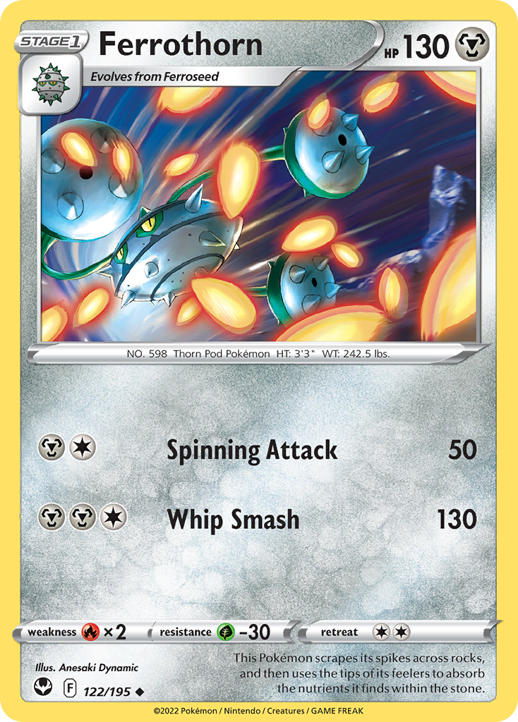 Ferrothorn — SWSH12: Silver Tempest #122/195