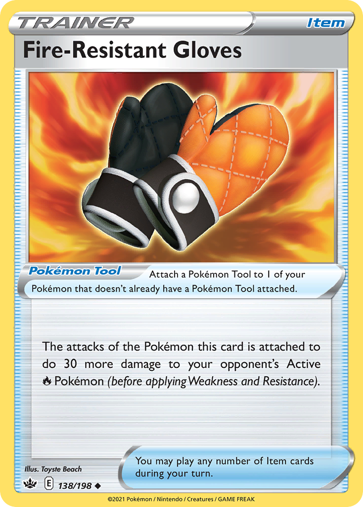 Fire-Resistant Gloves — SWSH06: Chilling Reign #138/198