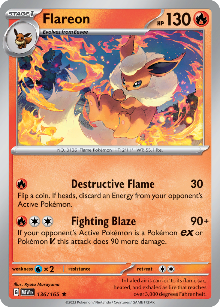 Flareon — SV: Scarlet & Violet 151 #136/165