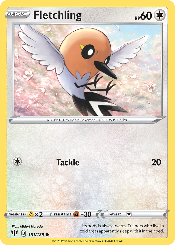Fletchling — SWSH03: Darkness Ablaze #151/189