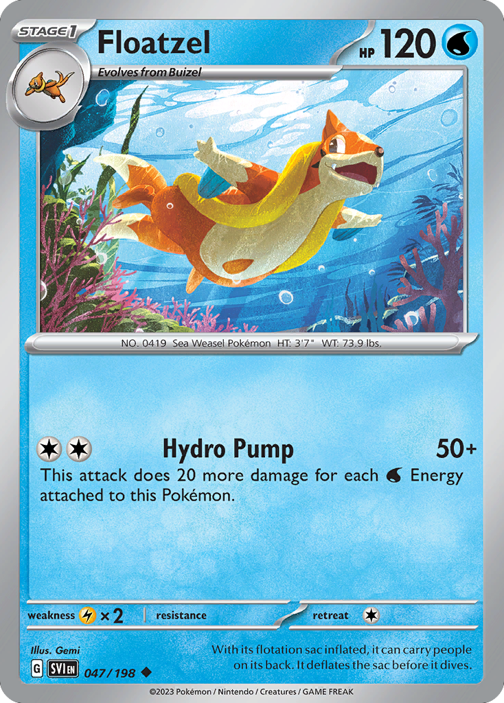 Floatzel — SV01: Scarlet & Violet Base Set #047/198