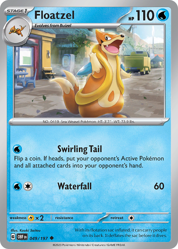 Floatzel — SV03: Obsidian Flames #049/197
