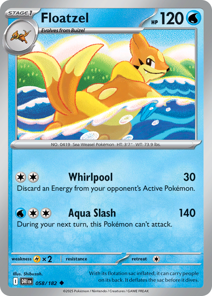 Floatzel — SV10: Destined Rivals #058/182