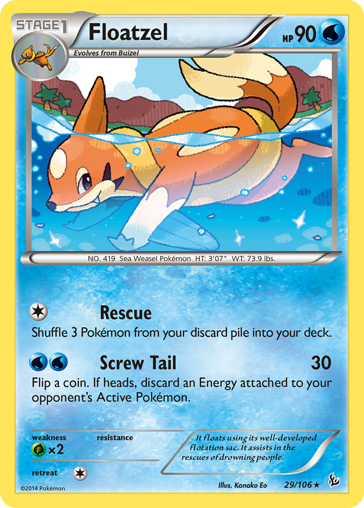 Floatzel — XY - Flashfire #29/106