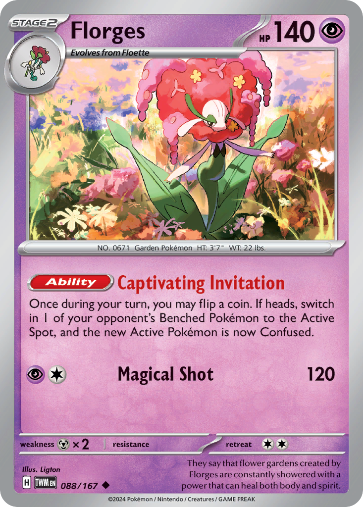 Florges — SV06: Twilight Masquerade #088/167