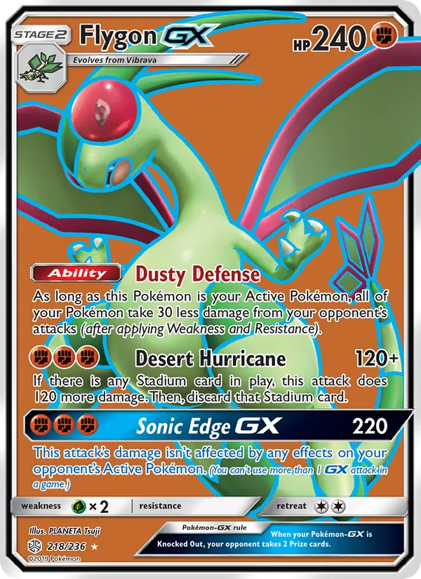 Flygon GX (Full Art) — SM - Cosmic Eclipse #218/236