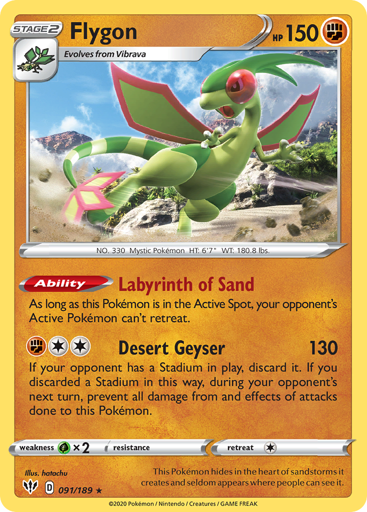 Flygon — SWSH03: Darkness Ablaze #091/189