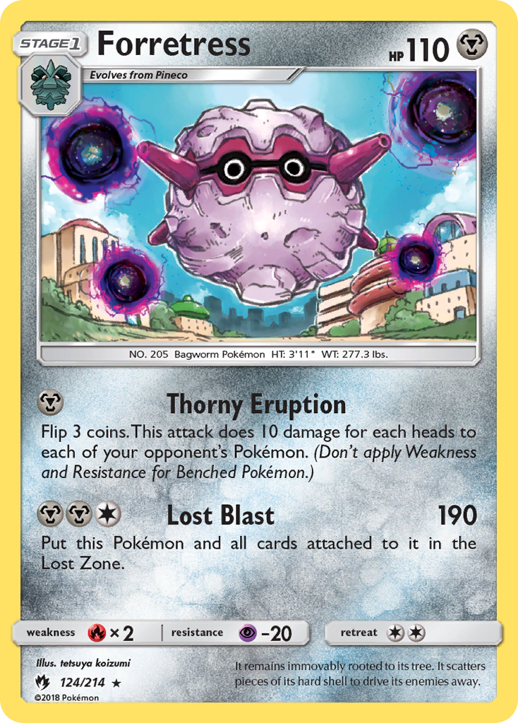 Forretress — SM - Lost Thunder #124/214