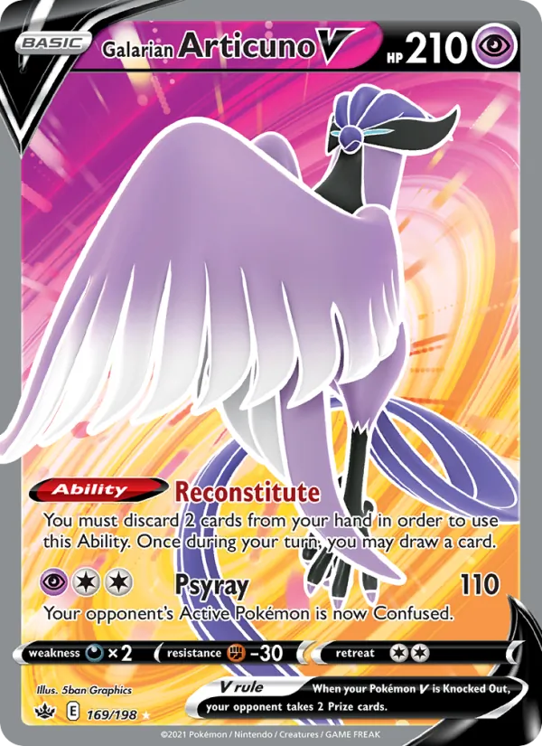 Galarian Articuno V (Full Art) — SWSH06: Chilling Reign #169/198