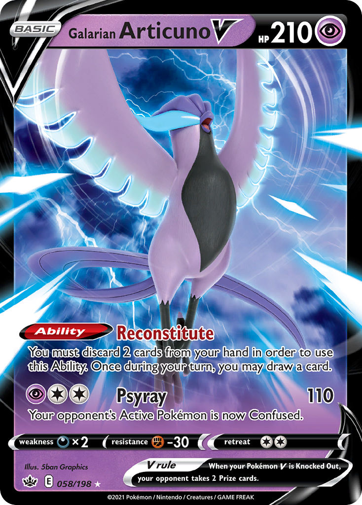 Galarian Articuno V — SWSH06: Chilling Reign #058/198