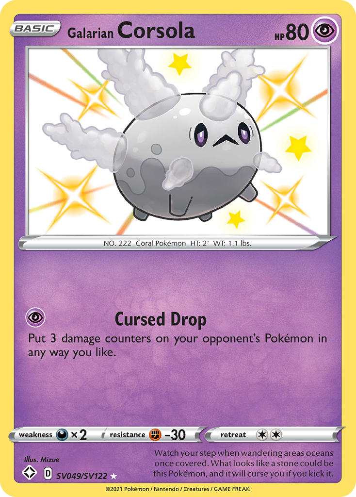 Galarian Corsola — Shining Fates: Shiny Vault #SV049/SV122