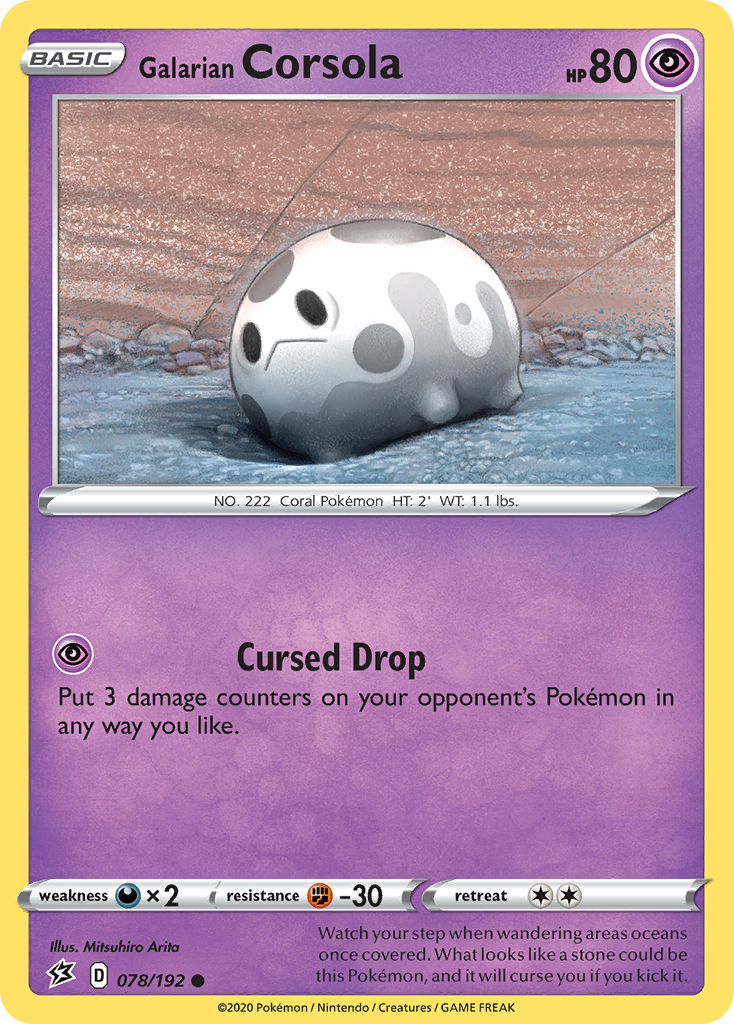 Galarian Corsola — SWSH02: Rebel Clash #078/192