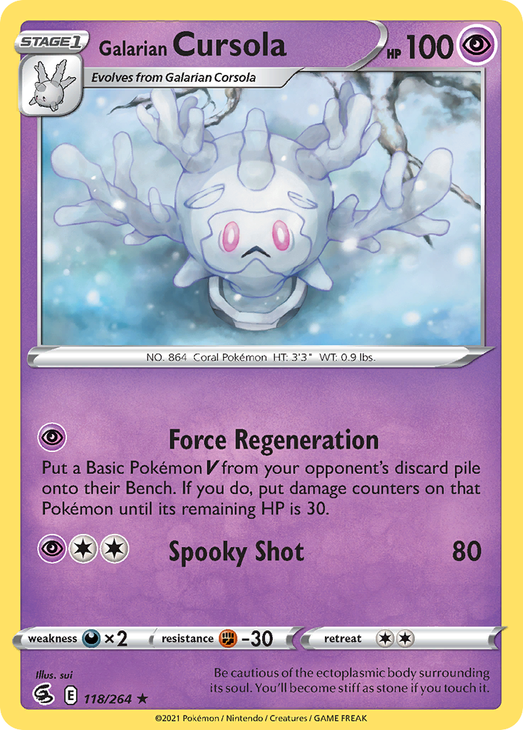Galarian Cursola — SWSH08: Fusion Strike #118/264
