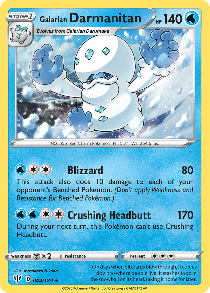 Galarian Darmanitan (44) — SWSH03: Darkness Ablaze #044/189