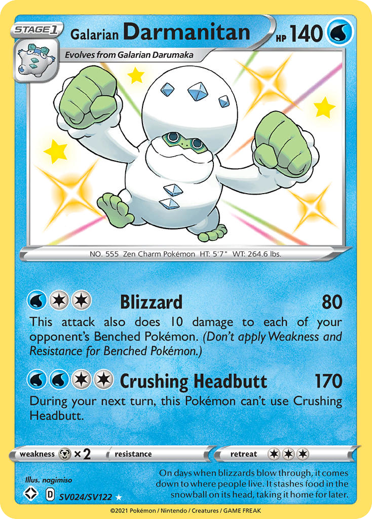 Galarian Darmanitan — Shining Fates: Shiny Vault #SV024/SV122