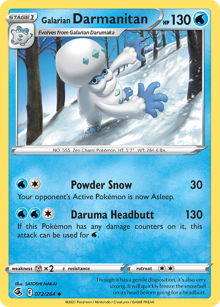 Galarian Darmanitan — SWSH08: Fusion Strike #072/264