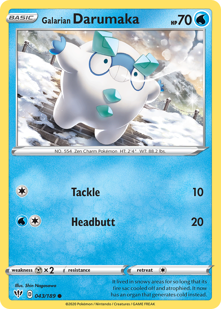 Galarian Darumaka — SWSH03: Darkness Ablaze #043/189