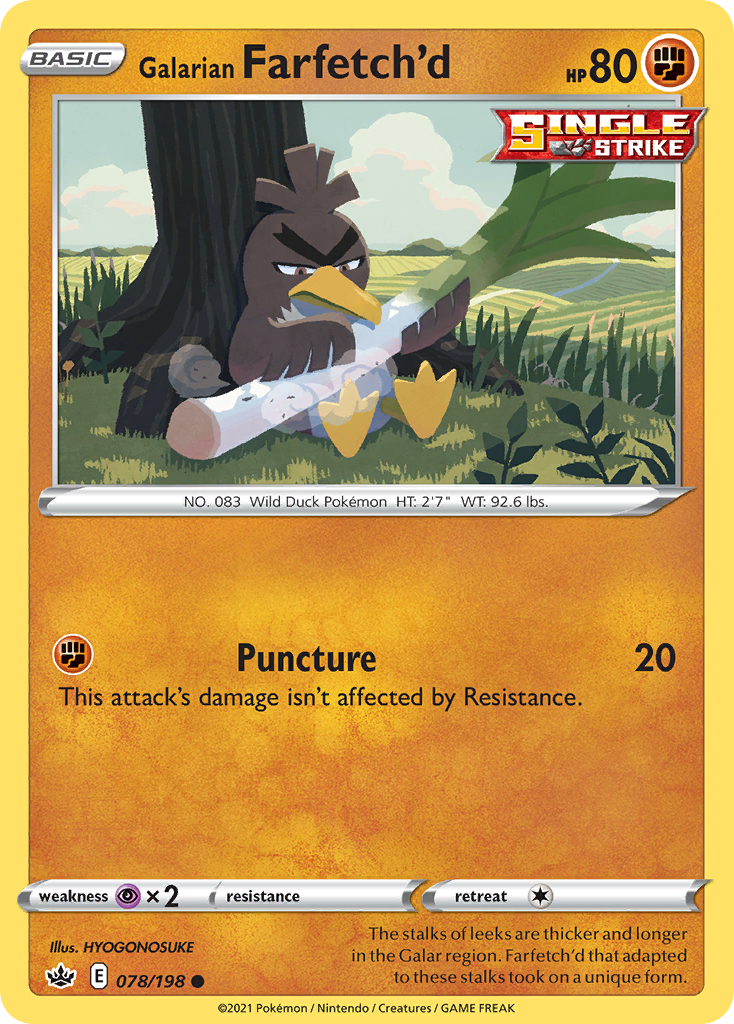 Galarian Farfetch'd — SWSH06: Chilling Reign #078/198