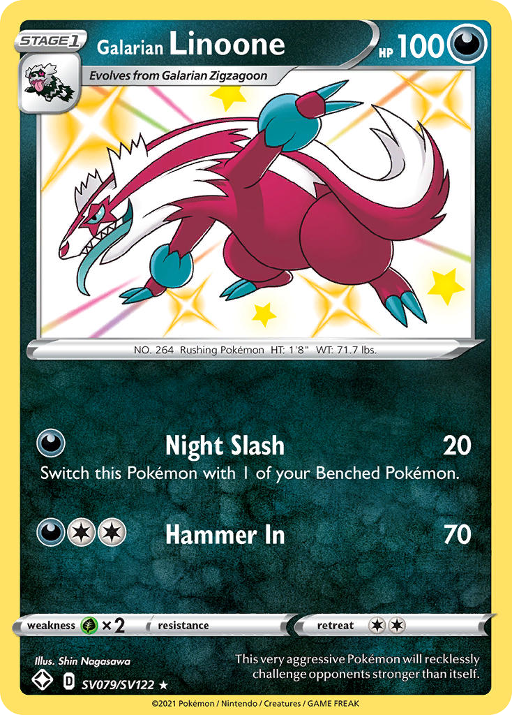 Galarian Linoone — Shining Fates: Shiny Vault #SV079/SV122